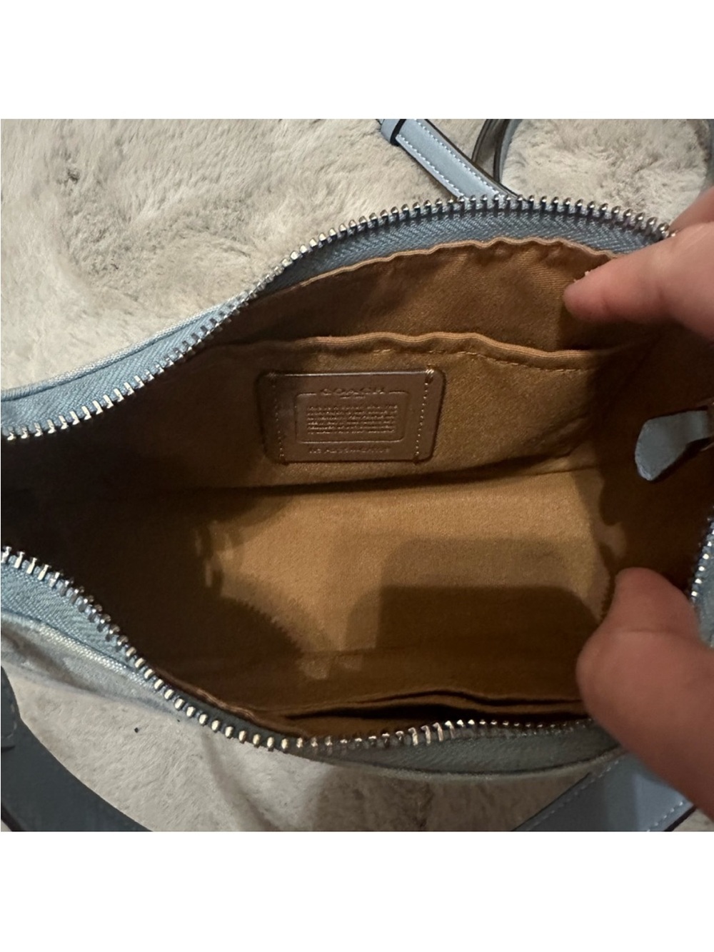 Coach light blue denim Teri purse - Picture 8 of 9